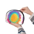 thumbnail image 6 of Portable Bags Clutch Pouch Zipper Smooth Built-In Compartment For Travel Vacation Business Camping Tie-Dye Pattern Bright Colors, 6 of 7