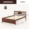thumbnail image 3 of Gymax Full Size Bed Frame w/ Headboard Wood Slat Support No Box Spring Needed, 3 of 10