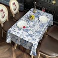 thumbnail image 4 of Pioneer Flower Floral Print Pattern Rectangle Tablecloth 60"x120",Waterproof Polyester Rectangle Table Cloth, Wipeable Spillproof Polyester Tablecloth for Dining, Camping, Indoor and Outdoor, 4 of 6