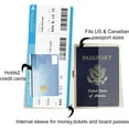 thumbnail image 3 of Funda para pasaporte con mapa del mundo, funda para pasaporte de viaje, billetera con tarjetero y cierre elástico., 3 of 9