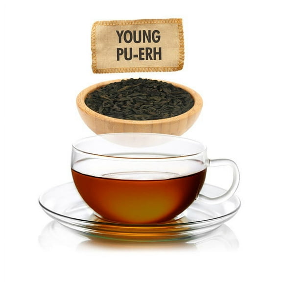 English Tea Store Young Pu-Erh Tea Loose Leaf Variety - Sampler Size 1oz