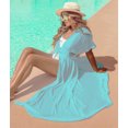 thumbnail image 6 of Bsubseach Women Swimsuit Cover up Swimwear Kimono Short Sleeve Beach Cardigan Long Summer Dress, 6 of 6