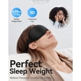 thumbnail image 2 of FACEMOON Weighted Sleep Mask Blackout for Men and Women 3D Zero Pressure Comfort Soft Travel Essential Long Flight Office Rest Relaxation Black, 2 of 9