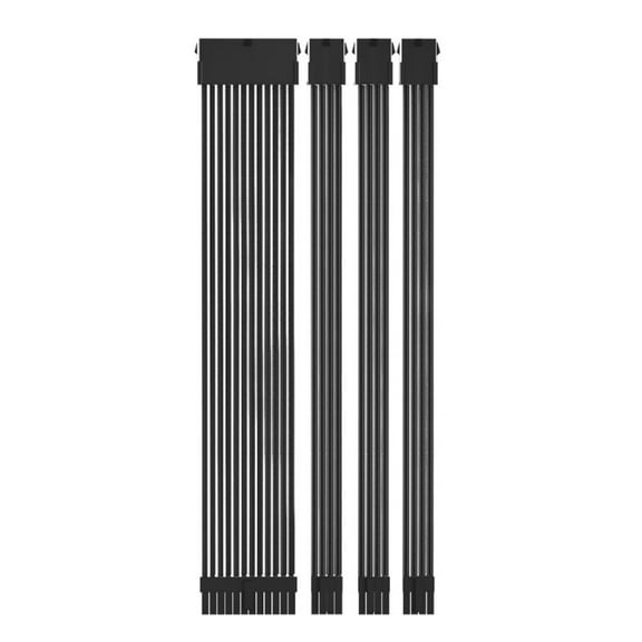 18AWG PSU Cable Extension Set for PC Includes 1x24Pin ATX, 1x8Pin EPS, 2x8Pin PCIE Cables with Combs, 30cm Color Option