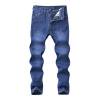 thumbnail image 2 of Generic Boys Stacked Distressed Jeans High Street Fashion Casual Long Pants for Kids Comfortable Elastic Waist Stylish Tear Design Durable Denim Trousers 13-14 Years, 2 of 5