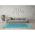 thumbnail image 3 of Ahgly Company Indoor Rectangle Oriental Light Blue Traditional Area Rugs, 5' x 8', 3 of 4