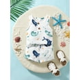 thumbnail image 2 of 18 Months Baby Boys Clothes 24 Months Boys 2PCS Summer Outfits Set Dolphin Print Crew Neck Toddler Boys Sleeveless Top Shorts Set White, 2 of 7