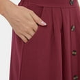 thumbnail image 6 of Sngxgn Skirts for Women Pleated Skirts with High Waisted(Red,L), 6 of 6