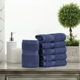 thumbnail image 2 of Superior Hymnia Egyptian Cotton Face Towel Set, Navy Blue, 2 of 6