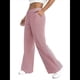 thumbnail image 2 of Pantalones de Salón A Rayas de Pierna para Mujer, Cintura Elástica y Bolsillos Rojo XXL, 2 of 8