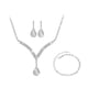 thumbnail image 1 of Nvzi Conjunto de joyería nupcial, collar de cristal, pulsera, pendientes, conjunto para novia, dama de honor, fiesta de graduación, conjunto de joyería, accesorios, B13, 1 of 4