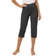 thumbnail image 1 of Capri Elásticos para Mujer con Bolsillos - Pantalones Recortados de Pierna Recta Ajustada con Cintura Elástica y Ajuste Tipo Pull on para Entrenamiento Yoga, Gris Oscuro, 3XL, 1 of 8
