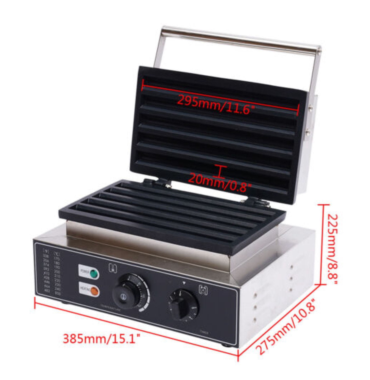 DazzAura 5 Sticks Churros Maker Machine - Churro Maker 1550W Stainless Steel