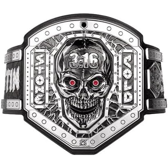 Stone Cold World Heavyweight Wrestling Championship Title Belt Replica, Universal Championship Title Belt - Adult Size, 2mm