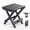 Black, variant on Small HDPE Folding Side Table, Plastic Waterproof Portable Adirondack Coffee End Tables, All Weather for Patio, Backyard, Pool, Indoor Use, Slats Style, Black