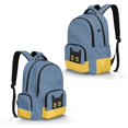 thumbnail image 2 of Whosucclay Black Cat Face 17 Inches Bookbag for Boys Girls, Adjustable Straps Multi-Pockets Student Bookbag for High School Middle School Elementary School, 2 of 8