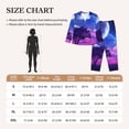 thumbnail image 3 of KLL Dreamy Colorful Starry Sky Print Women's Long Sleeve Pajamas with Pants Sleepwear Loungewear 2 Set-X-Large, 3 of 7