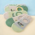 thumbnail image 4 of DEELLEEO 5 Pairs Of Interesting Personality Cartoon Letter Striped Crocodile & Car Pattern Fashionable Daily Socks For Kids, 4 of 7