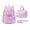 Purple, variant on HJYCHN Girl Backpack Gradient Heart Star Print 3Pc Set with Lunch Bag Pencil Case Back to School Supplies for Kids and Backpack for Boys Pink