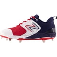 thumbnail image 4 of New Balance Men's Fresh Foam X 3000V6 Low Metal Baseball Cleats Red/White/Blue Medium 7.5, 4 of 6