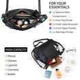 thumbnail image 5 of FALAN MULE Women Hobo Shoulder Bag Soft Leather Crossbody Purse with Multi Pockets Slouchy Handbag, 5 of 6