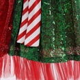 thumbnail image 5 of Girl Christmas Elf Sleeveless Dress Sequin Wedding Party Outfit, 5 of 6