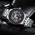 thumbnail image 4 of GUANQIN Skeleton Automatic Mechanical Men Wristwatch Business Stainless Steel Sapphire Crystal Waterproof Self-Winding Watch Luminous Chronograph, 4 of 9