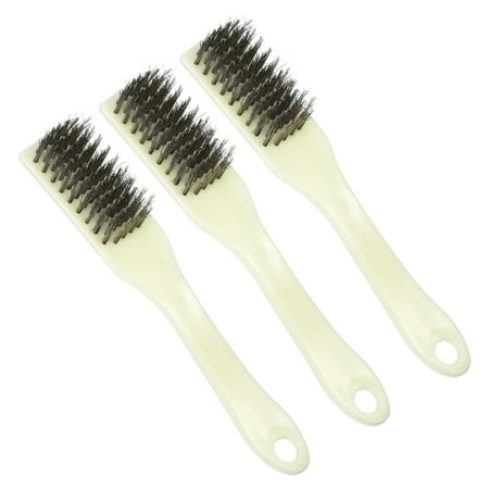 

Uxcell 6-Row Scrub Groove Detail Corner Gap Cleaner Steel Wire Cleaning Brush White 3Pcs