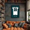 thumbnail image 2 of Brian Dawkins Philadelphia Eagles Framed 27" x 39" Retired Jersey Art Print, 2 of 3