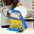 thumbnail image 6 of GZHJMY Oil Painting Sunflowers Kitchen Towels Set of 1 Dishcloths Hand Towels Tea Towels Ultra Absorbent for Cleaning Washing Drying Dishes Tableware 28'' x 18'', 6 of 7