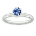 thumbnail image 1 of Bague Stackable Expressions en Argent Sterling Haute 5mm September Swarovski Taille 6, 1 of 3