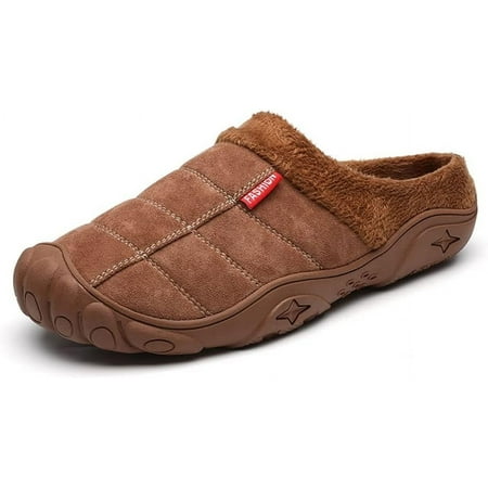 

Anti-Slip Cotton Slippers Men s Winter Home Outside Wear Home Half Slippers for Men and Women