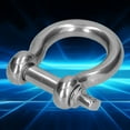 thumbnail image 1 of D Rings Shackles, Screw Pin Anchor Shackle Chain Shackle Anchor Shackle Bow Shape 304 Stainless Steel Chain Wire Rope Connector Lifting Tool, 1 of 7