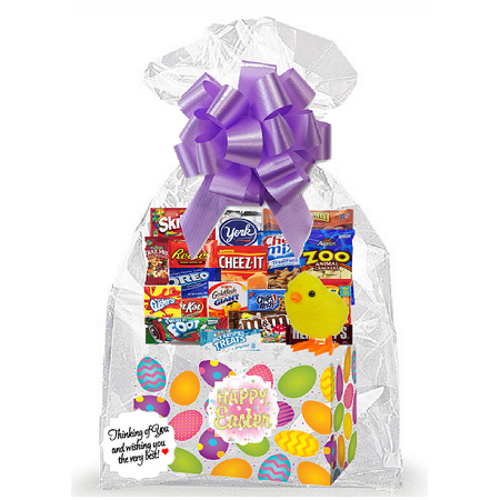 Easter Egg Thinking Of You Cookies, Candy & More Care Package Snack Gift Box Bundle Set - Arrives in 3-4Business Days