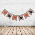 thumbnail image 1 of Halloween Witch Sign Halloween Burlap Banner Home Party Hanging Decoration BLESIY banner de arpillera de halloween, 1 of 8