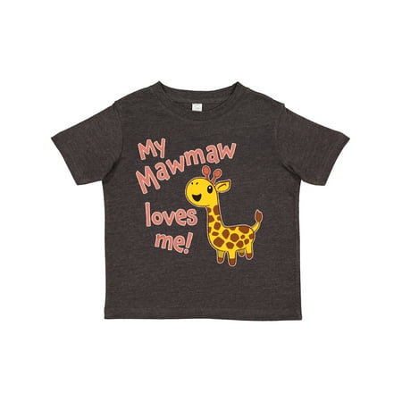 

Inktastic My Mawmaw Loves Me- Cute Giraffe Gift Toddler Boy or Toddler Girl T-Shirt