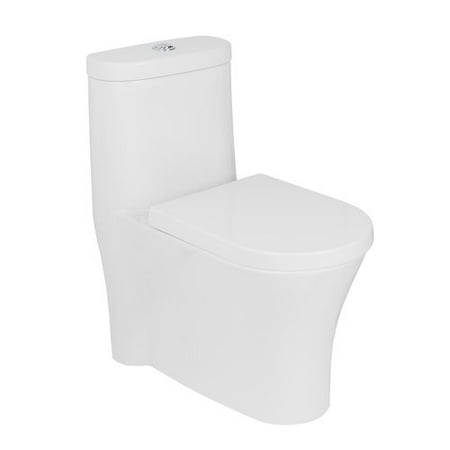 Maykke Morar Dual-Flush Elongated One-Piece Toilet (Seat