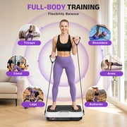 Evitormill Vibration Plate Exercise Machine Whole Body Workout Vibration Fitness Platform with LCD Display, White