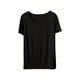 thumbnail image 2 of Pijama de manga corta para mujer, color liso, manga corta, camiseta fina, pijama de manga corta, blusa de poliéster, 2 of 8