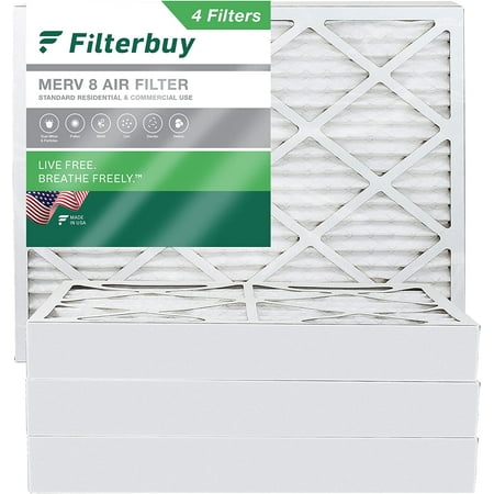 

Filterbuy 15x20x4 MERV 8 Pleated HVAC AC Furnace Air Filters (4-Pack)