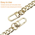 thumbnail image 5 of Uxcell Iron Flat Chain Strap, 16" 2Pack Handbag Chains Purse Straps DIY Replacement, Gold, 5 of 6