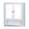 thumbnail image 3 of Algherohein Bathroom Cabinet Storage with Mirror,Medicine Cabinet over The Toilet Shelf,White, 3 of 8