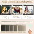 thumbnail image 4 of ChVans 47'' Large Makeup Vanity with Power Outlet, 60000-color LED Lights, Glass Top Vanity Desk with 3 Lights Mode LED Mirror, 8 Drawers, 2 RGB cabinets for Women, Girls Gift, 4 of 10