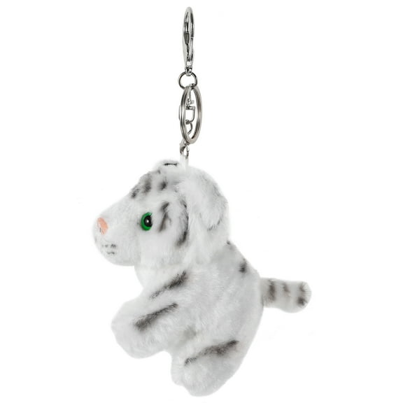 LOLIPPYY White Plush Tiger Keychain, 1 Piece Cute Stuffed Animal Decorative Accessory for Daily Use and Gift Giving