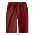 thumbnail image 4 of HAOTAGS Boys Shorts with Pockets,Elastic Waistband Stretch Slim Summer School Uniforms Shorts Wine Size 13, 4 of 7