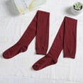 thumbnail image 3 of JeashCHAT Women Girls Fashion Solid Knee Socks Stockings Silk stockings, 3 of 4