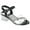 Black, variant on Link Sui-08K Girl's Rhinestone Clear Upper Lucite Heel Sandals
