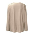 thumbnail image 5 of Womens T Shirts Long Sleeve Crew Neck Solid Color Shirts Basic Tee Tops Blouse, 5 of 5