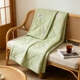 thumbnail image 3 of Bomd Cooling Blanket for Hot Sleepers Twin Size, Cooling Comfort Throw, Cold Blankets for Night Sweats Sleeping, Ultra-Cool Lightweight Breathable Summer Blanket for Bed,60" x 80"Green, 3 of 6