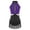 Purple, variant on Womens Sleeveless Backless Tassel Latin Dance Leotards Shiny Rhinestone Stage Shows Dancewear Hot Pink L